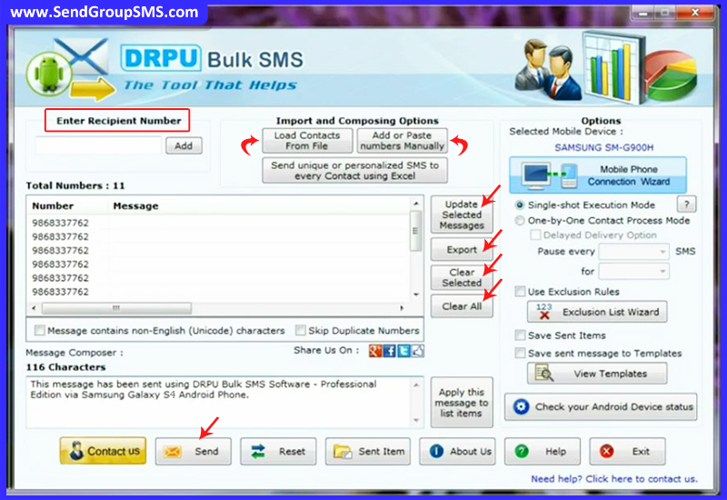 drpu bulk sms software
