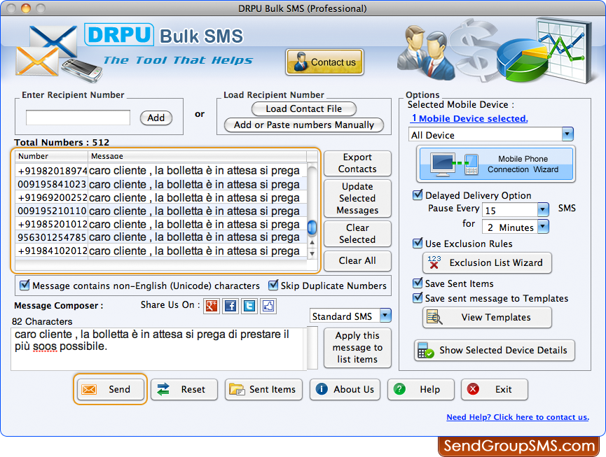 free drpu bulk sms software